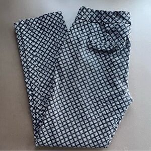 Adrienne Vittadini Blue Pattern Pants